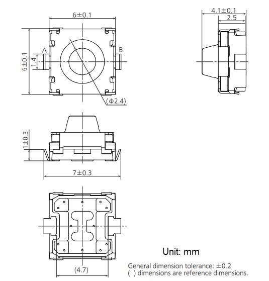 Panasonic EVP-BX SMD Tactile Switches